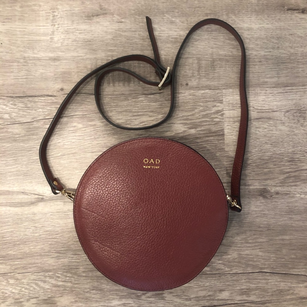 OAD New York maroon circle bag